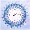 DIY Diamond Painting White Flower Wall Clock Craft Art Decor