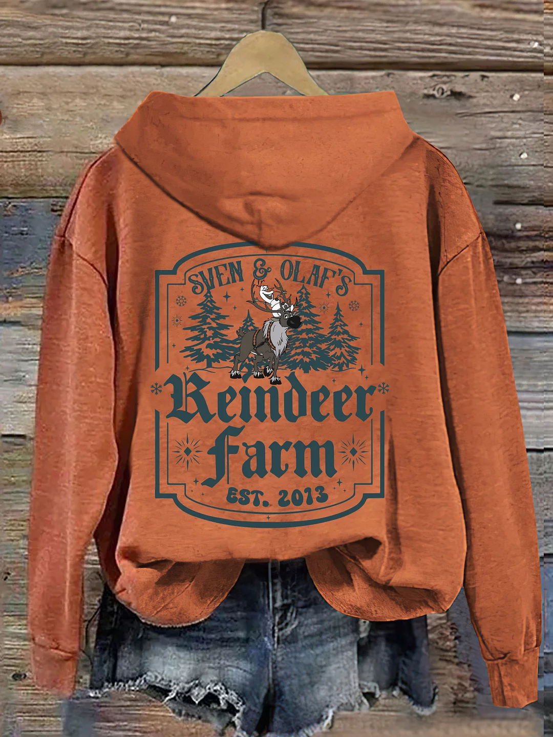 Snowman And Reindeer Christmas Hoodie