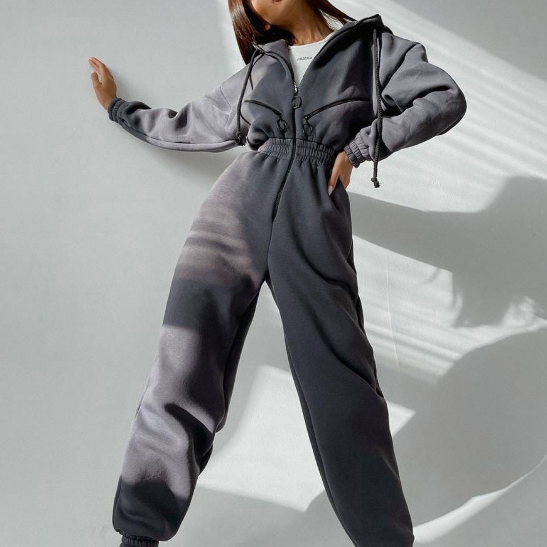 Women's Athletic Hooded Jumpsuit