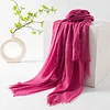 Plain Colors Grey Tassel Hijab Shawl Scarf