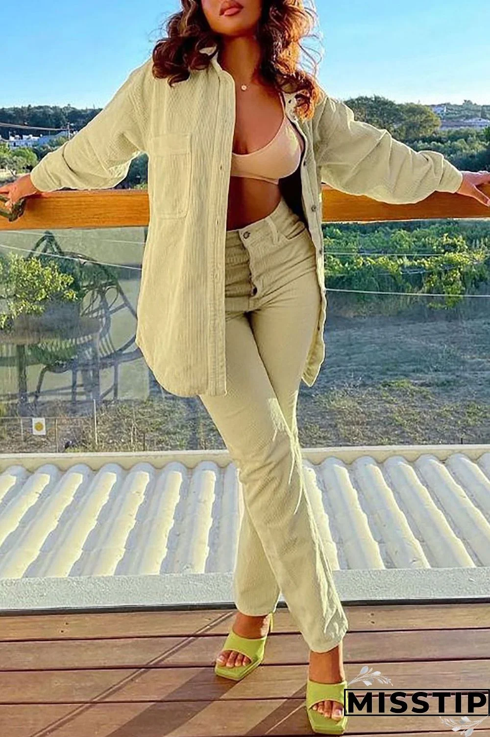 Burgundy Casual Solid Patchwork Buckle Turndown Collar Long Sleeve Two Pieces