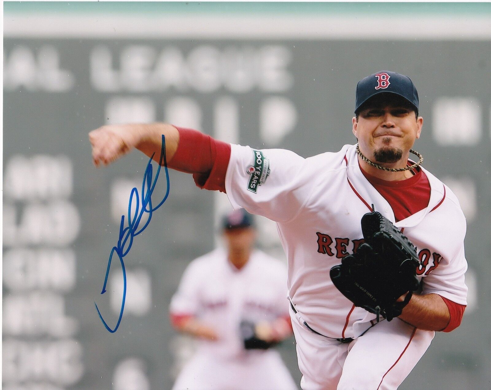 JOSH BECKETT BOSTON RED SOX ACTION SIGNED 8x10