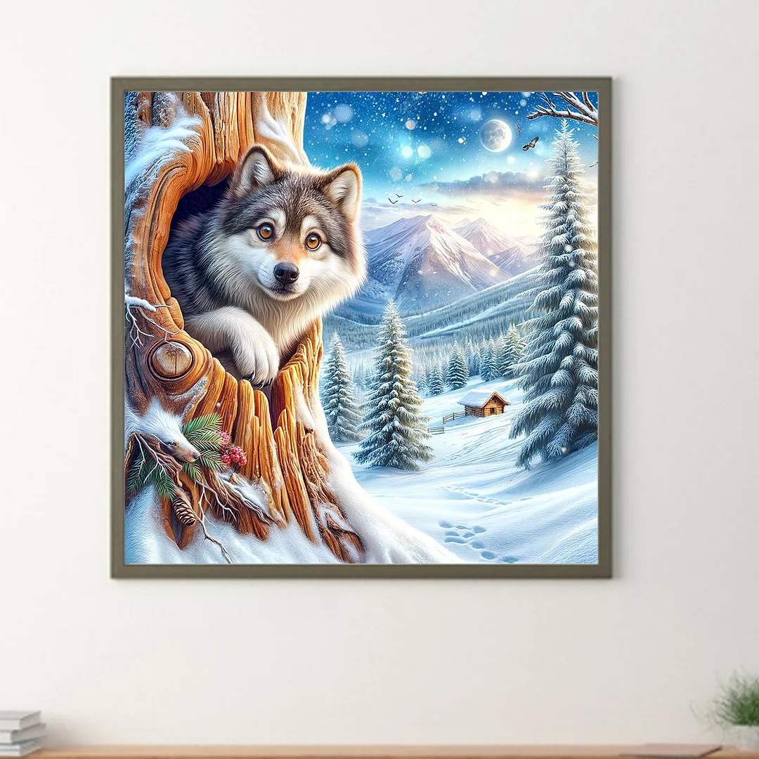 Diamond Painting - Full Round Drill - Wolf(Canvas|40*40cm)