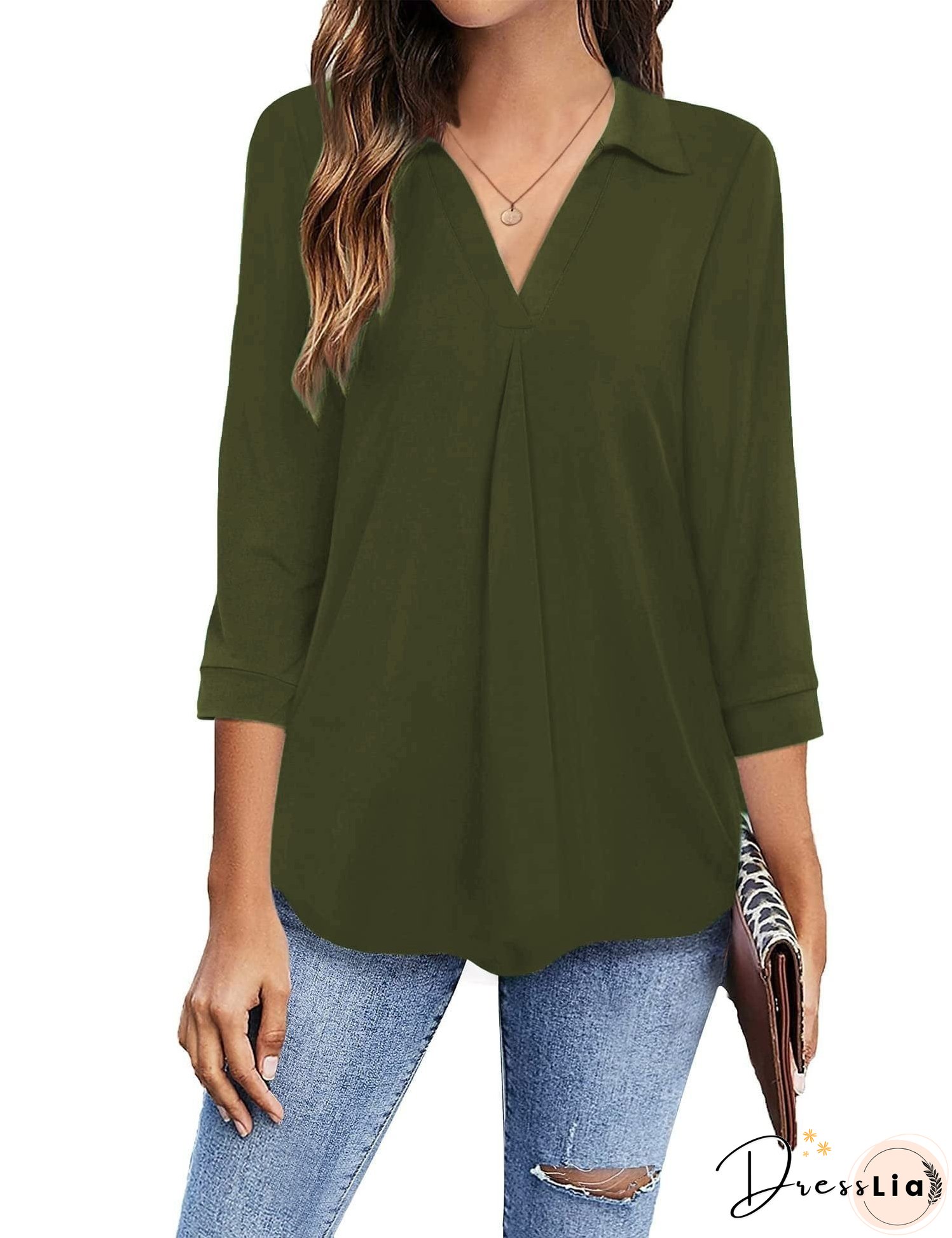 Elegant V Neck Blouse for Women