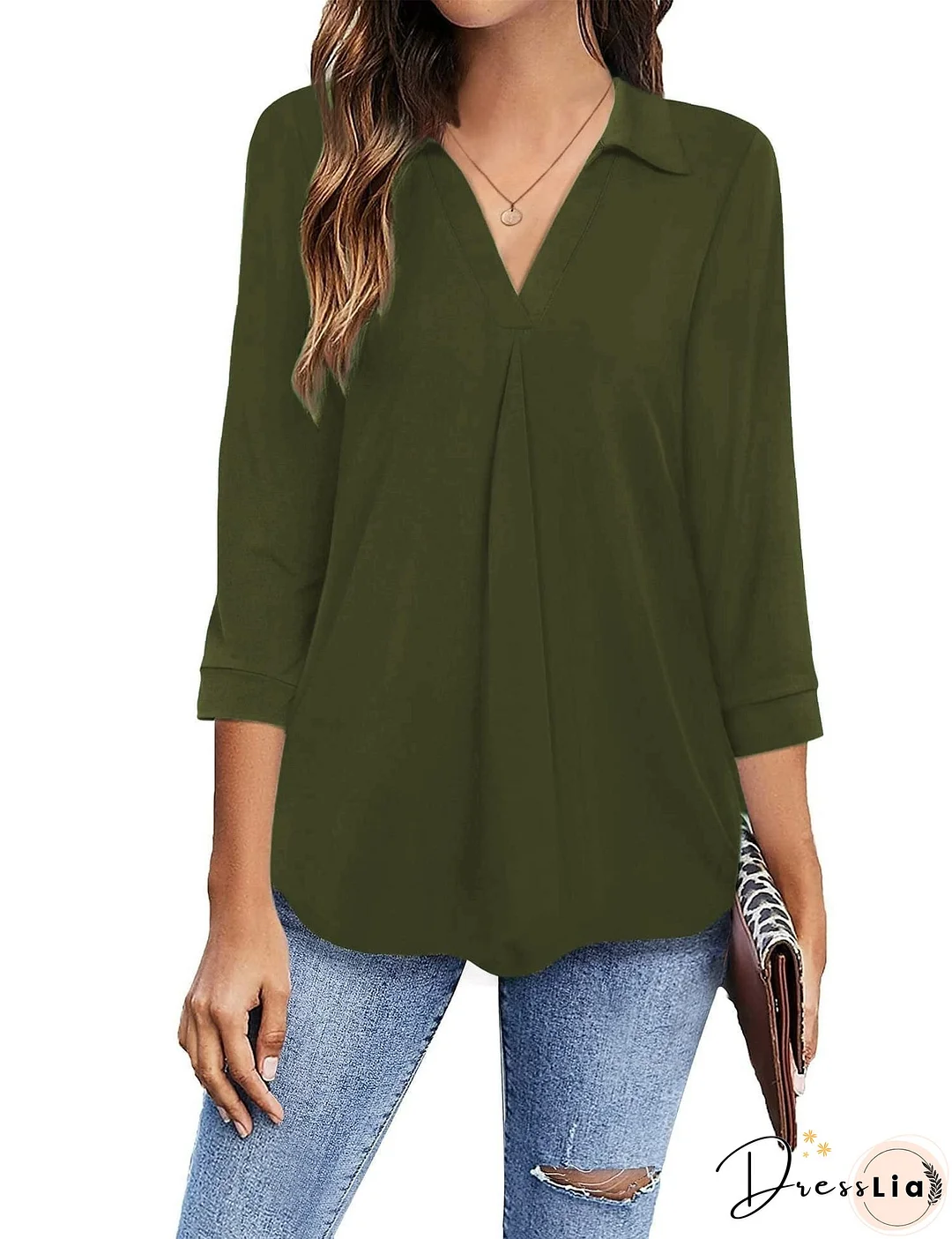 Elegant V Neck Blouse for Women