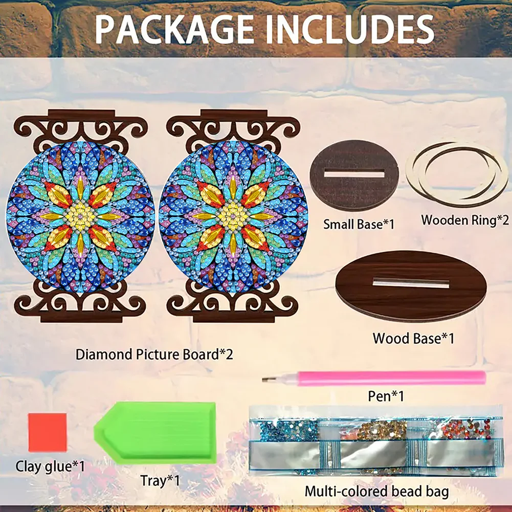 Flower Desktop Diamond Painting Candle Holder Aromatherapy Candle Holder