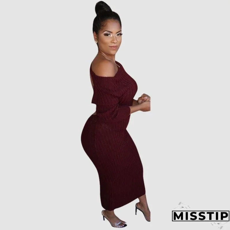 Solid Color Bodycon Backless Dress
