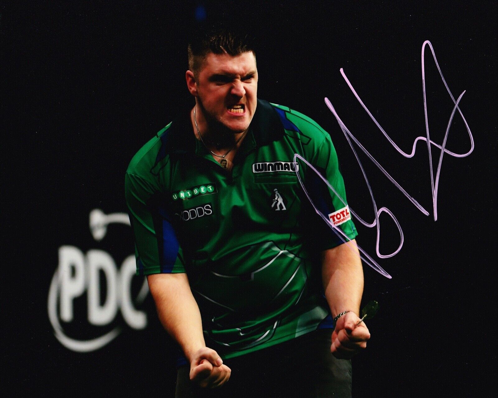 Daryl Gurney Signed 10X8 Photo Poster painting Darts Autographed Memorabilia AFTAL COA (A)