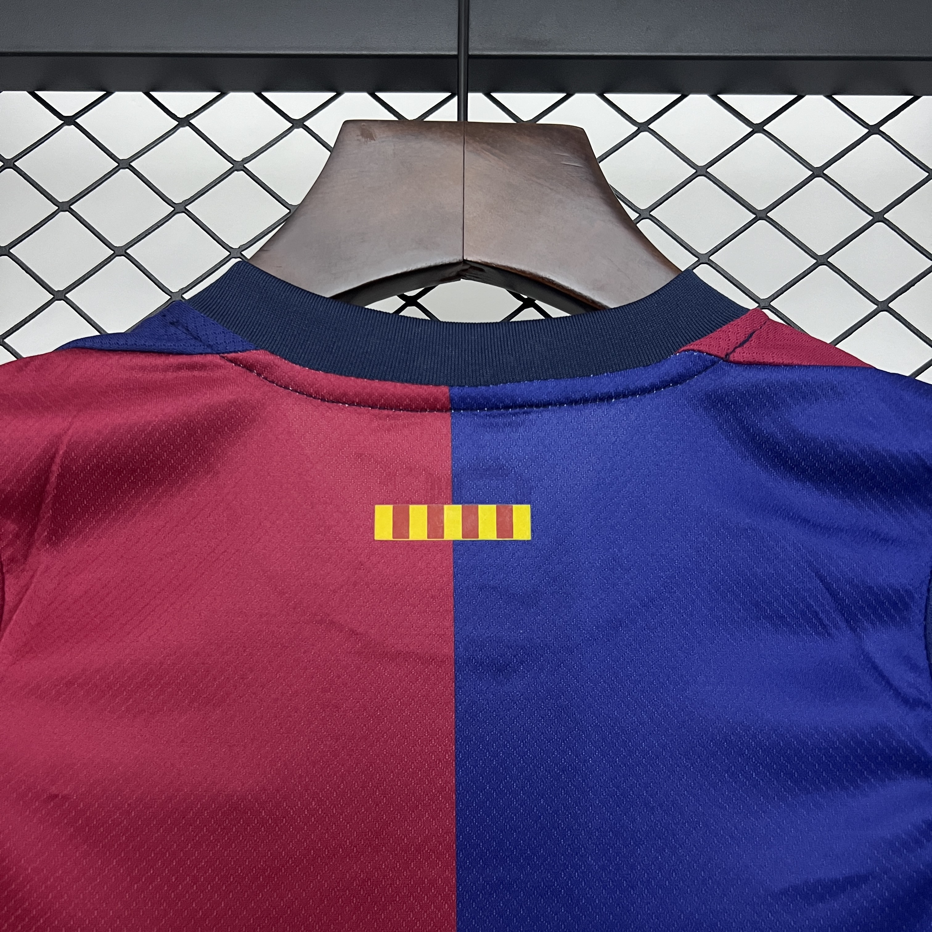24/25 Barcelona Away New Sponsor Kids Kit Football Jersey Thai Quality