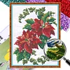 Bead Embroidery - Partial Printed 9CT Xmas Flower(39x39 CM)