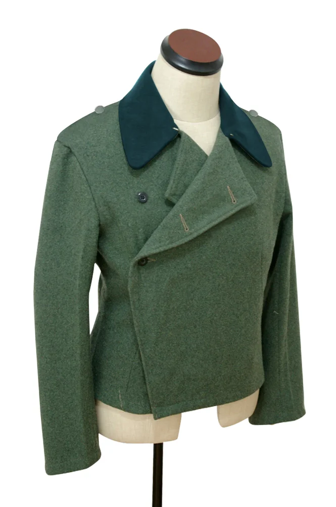   Wehrmacht German Assault Gunner Field Wool Deep Green Collar Wrap Jacket German-Uniform