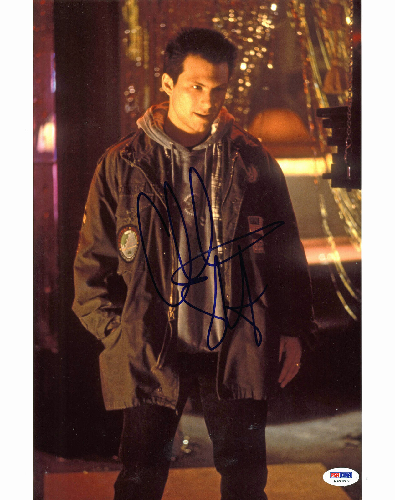 Christian Slater True Romance Authentic Signed 11x14 Photo Poster painting PSA/DNA #M97375