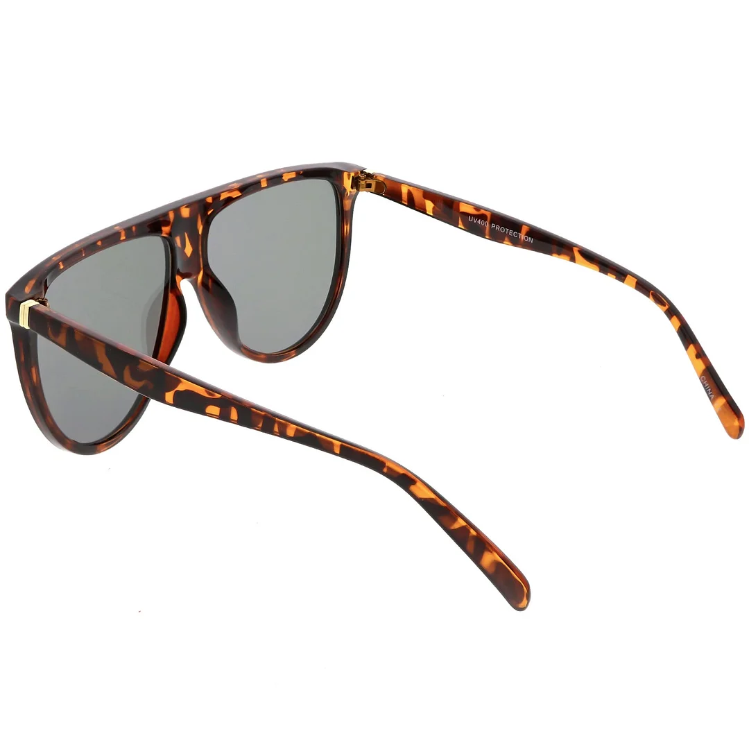 Oversize Modern Aviator glasses Flat Top Color Mirrored Lens 59mm