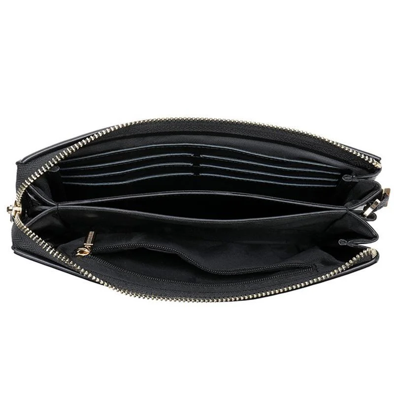 Durable Soft Plain Business Clutch Bags Wallets For Men