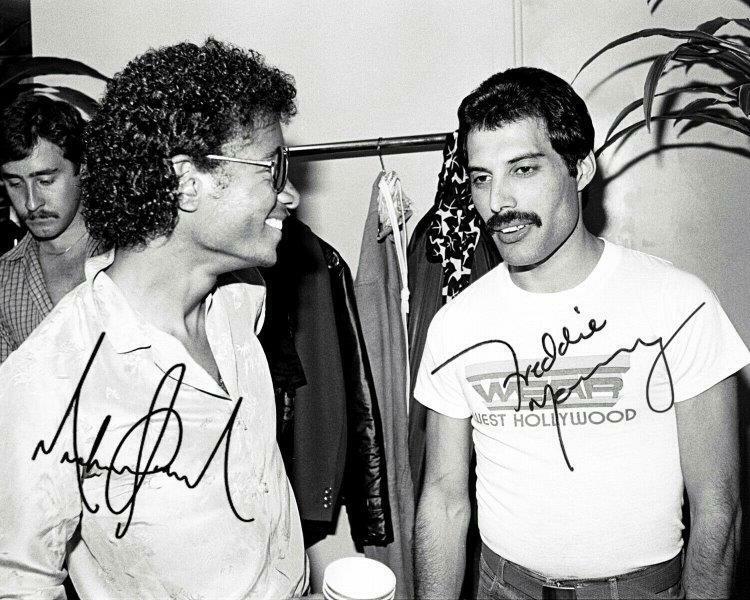 REPRINT - MICHAEL JACKSON - FREDDIE MERCURY Autographed Signed 8 x 10 Photo Poster painting