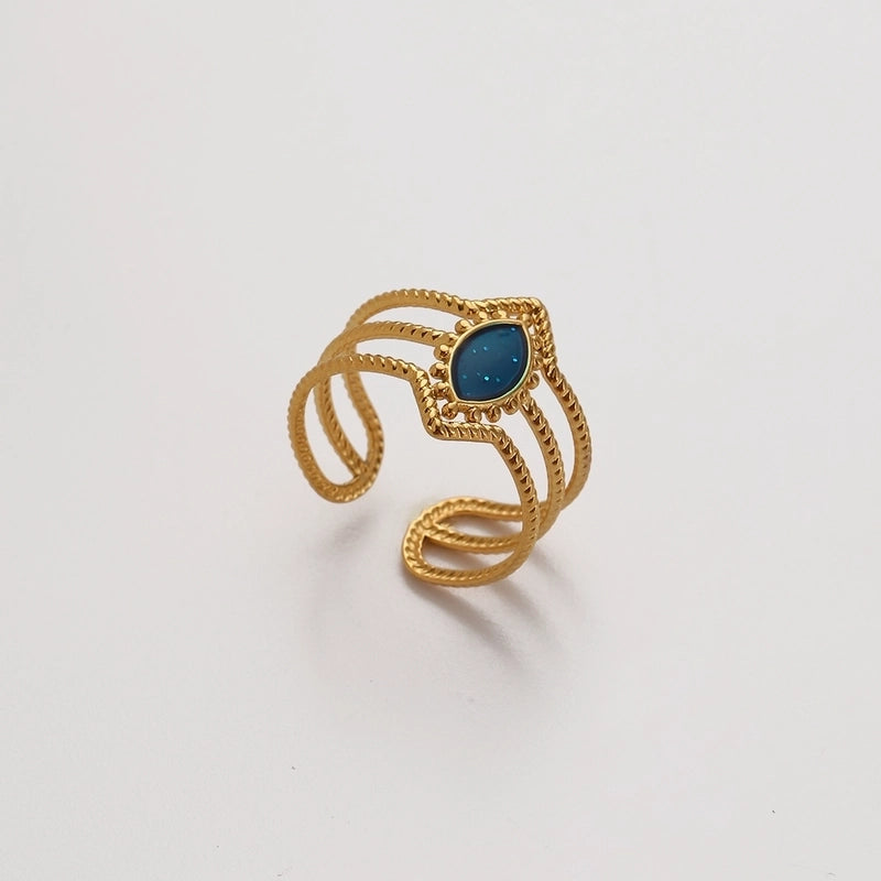 Elegant Minimalist Geometric 304 Stainless Steel Enamel Stainless Steel Rings