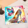 (Pre-Framed)Butterfly Heel -Special Shape Diamond Painting Kit(25x25cm)