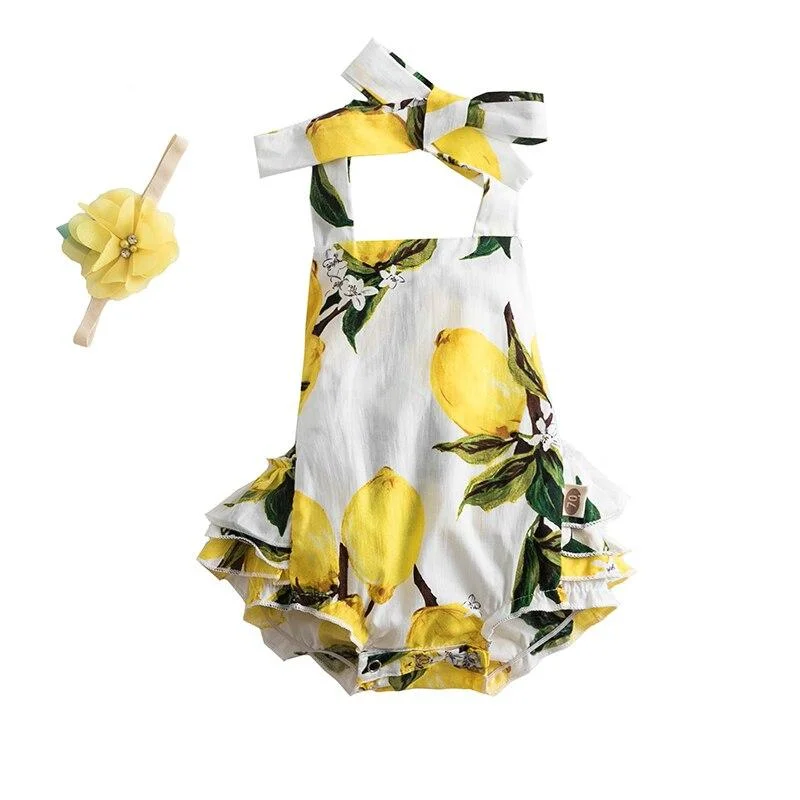 Sweet Baby Dress Summer Watermelon Print Backless Swimwear For Baby Girls Sling Vest One-Piece Swimsuits Toddler Girl Beachwear