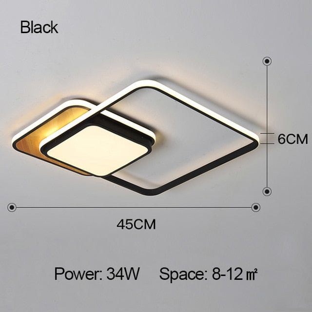 Minimalism Modern Led Ceiling Lihgts For Studyroom Bed Room Lights Lampara Techo White/Black Nordic Led Ceiling Lamp Fixtures
