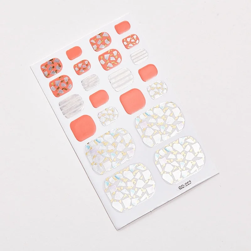 22 Tips/Sheet Designer Nail Decals Full Cover Nail Stickers Nail Designs Full Beauty Nail Art Stickers Creative Nail Decoration