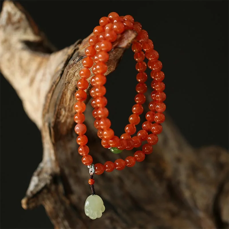 Natural Red Agate Jade Prosperity Bracelet