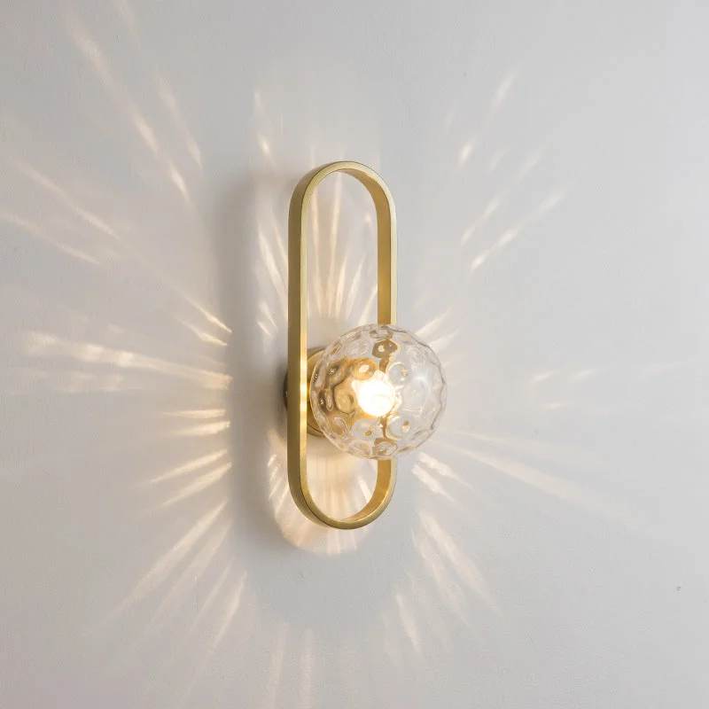 Nordic Glass Aisle Wall Lamp Bedroom Bedside Lighting