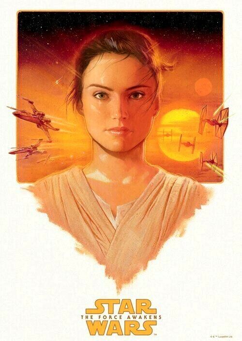 JOHN KEAVENEY - REY Star Wars /275 Screen Print Poster Daisy Ridley