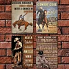 4PCS Cowboy - Vintage Metal Signs Set - 20*30cm - Western