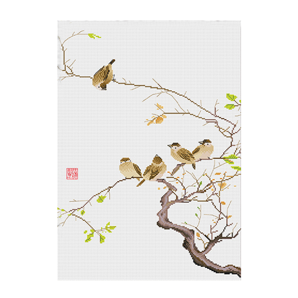 

Brown - 11CT Stamped Cross Stitch - 65*50CM, 501 Original