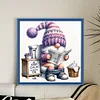 Gnome Reading Newspaper-11CT Stamped Cross Stitch 40*40cm/15.75*15.75in