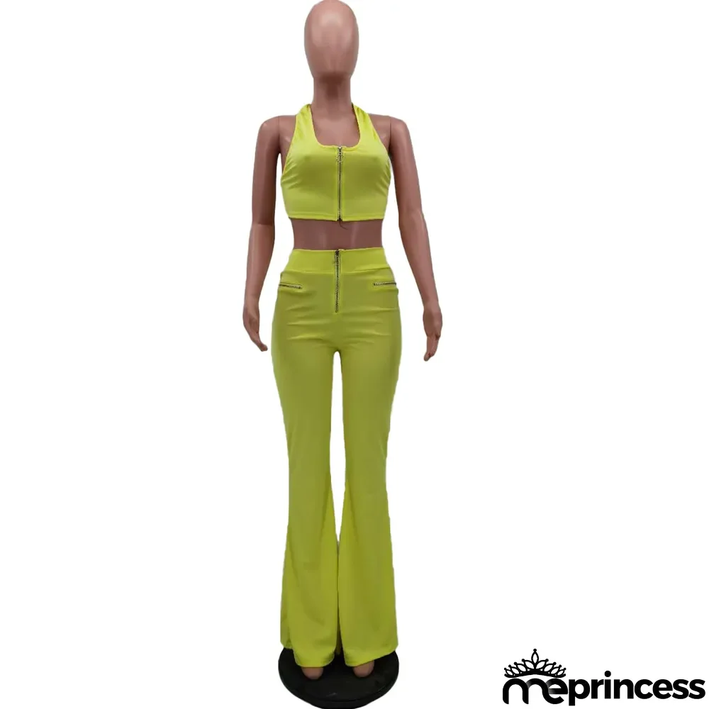 Two-Piece Casual New Vest Flared Pants