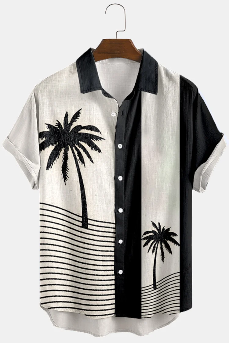 Casual Coconut Tree Print Shirt