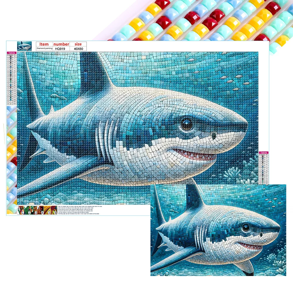 Full Square Diamond Painting - Shark(Canvas|40*60cm)