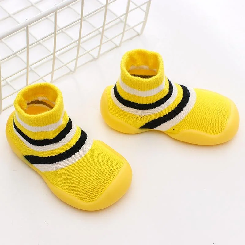 Baby Socks With Rubber Soles Cartoon baby shoes Infant Sock Baby steps Anti-slip Leather kids Floor Socks Baby slippers