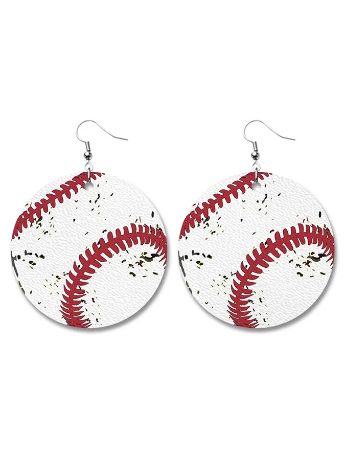 Women's Baseball Earrings socialshop