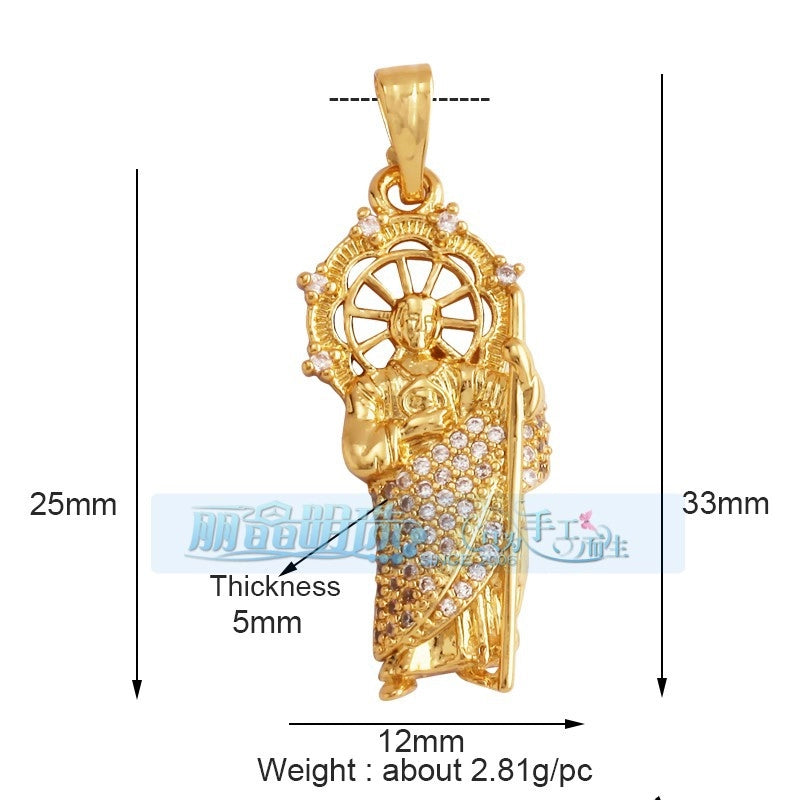 1 Piece 17*24mm 20 * 23mm Copper Human Pendant Jewelry Accessories