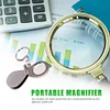 Portable 15X Folding Key Ring Magnifier Key Chain Magnifying Glass Loupe
