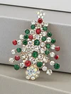 Christmas Tree Geometric Cartoon Brooch