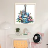 Flower Guitar-18CT Stamped Cross Stitch 25*25cm/9.84*9.84in