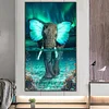 >SALE<5D DIY Full Round Drill Partial AB Diamond Painting Butterfly Elephant 45x75cm