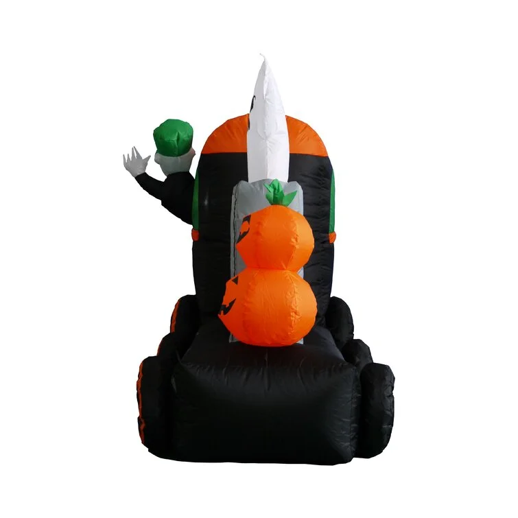 Inflatable Skeleton on Train Decoration