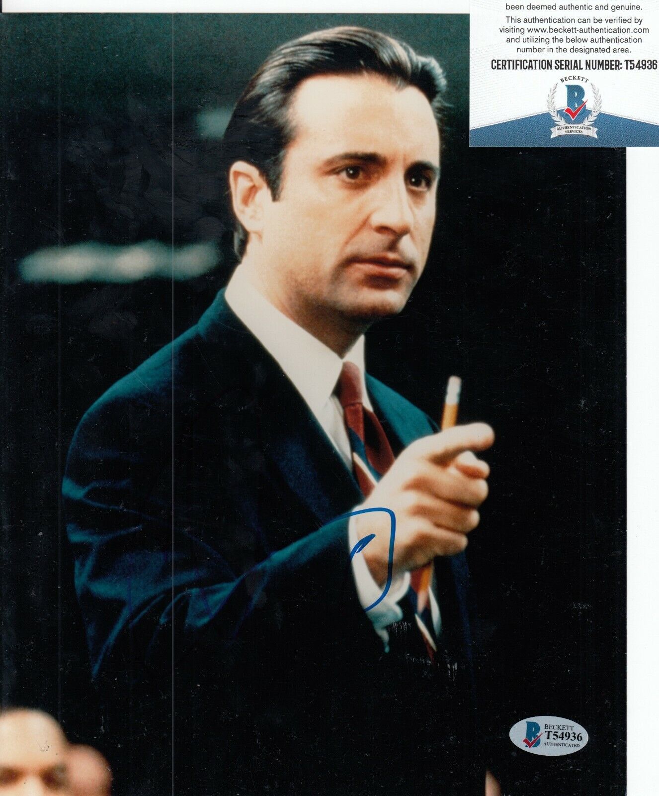 ANDY GARCIA signed (HOODLUM) Lucky Luciano Movie 8X10 BECKETT BAS T54936