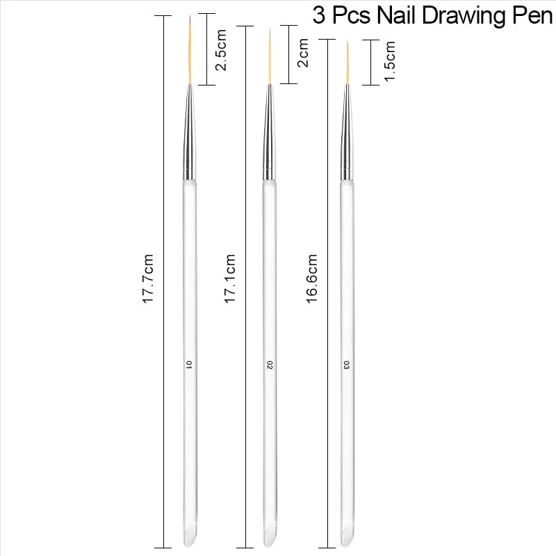 Dual Heads Wooden Dotting Pen Marbleizing Tool Nail Art Dot Dotting Tools for Nail Art Design Rhinestone Picker Nail Brush Kits-Nail Inspo