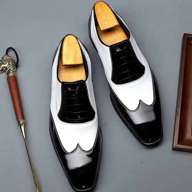 Men's Genuine Leather Brogue Business Dress Shoes