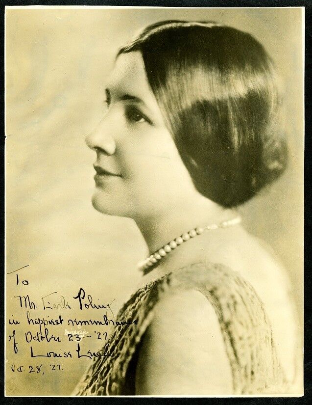 Opera Singer LOUISE LERCH Vintage Signed Photo Poster painting - 1927