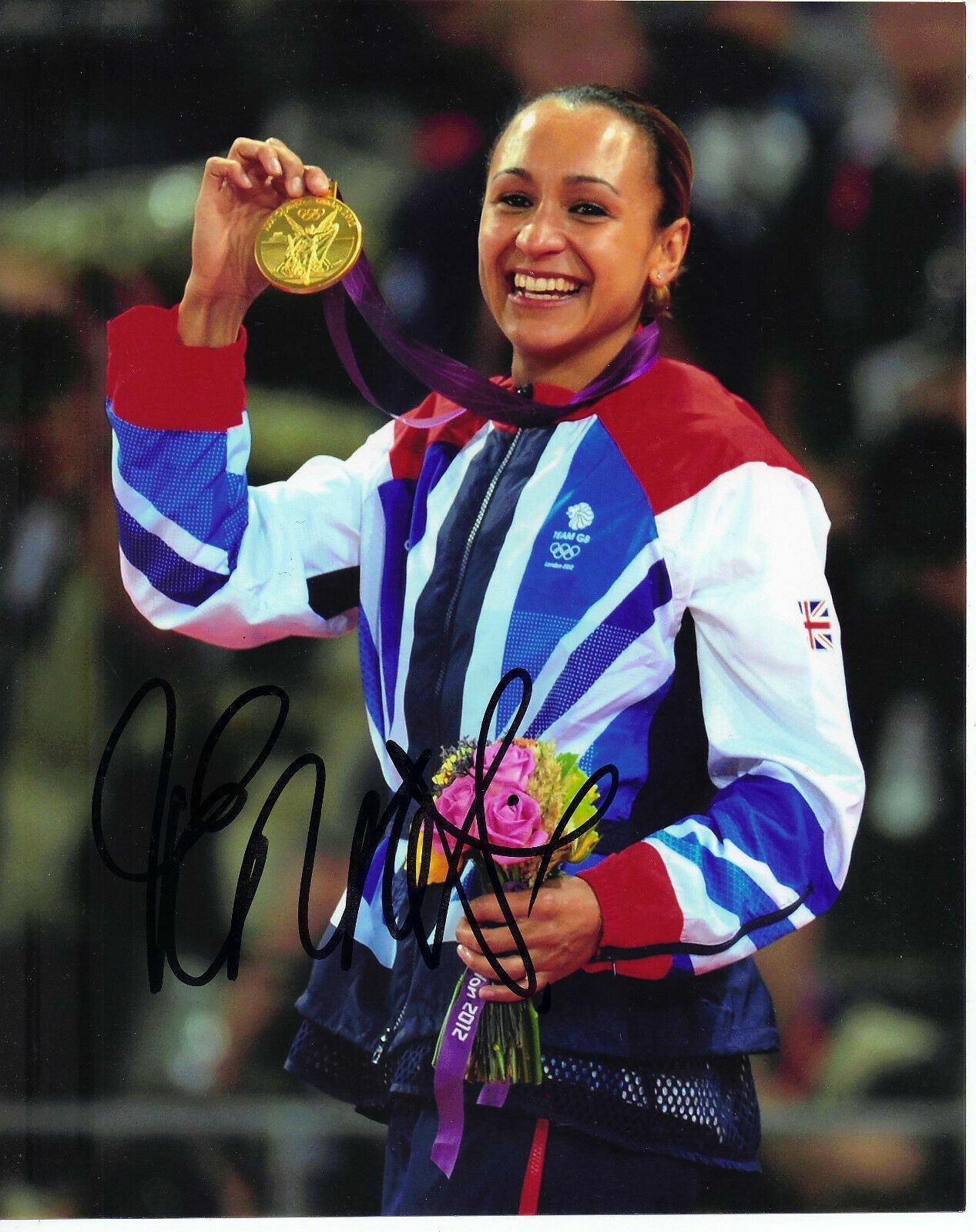 Jessica Ennis Genuine Hand Signed Autograph In Person 10x8 Photo Poster painting London 2012