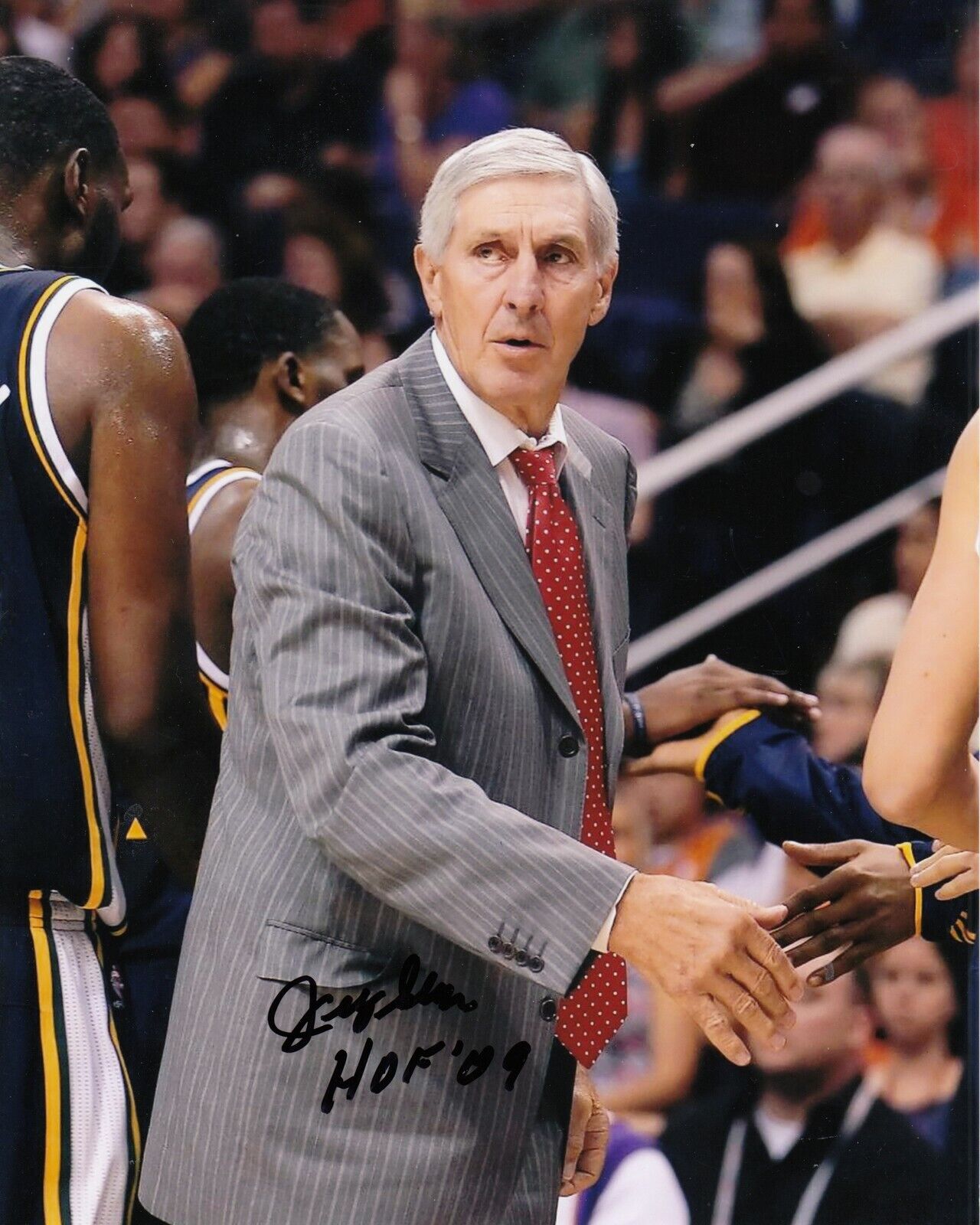 Jerry Sloan With HOF 09 #0 8x10 Signed Photo Poster painting w/ COA Utah Jazz