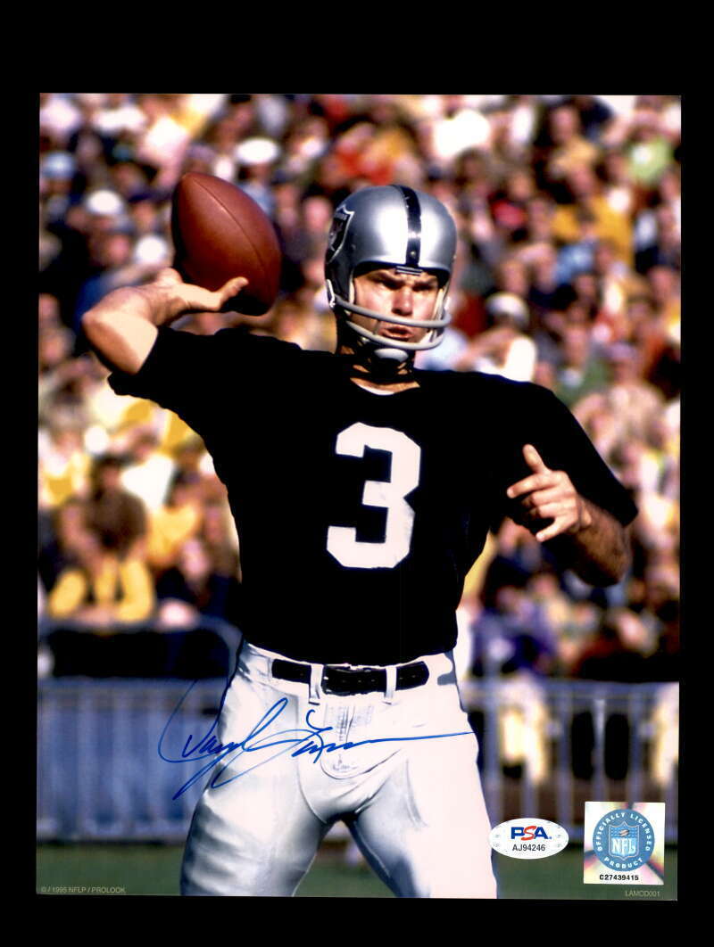 Daryle Lamonica PSA DNA Coa Signed 8x10 Photo Poster painting Raiders Autograph