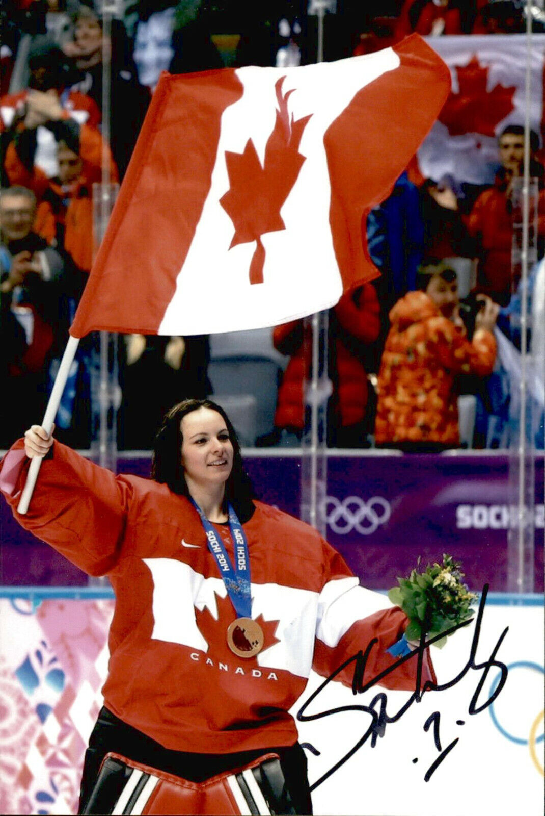 Shannon Szabados SIGNED 4x6 Photo Poster painting TEAM CANADA WOMEN'S HOCKEY #5