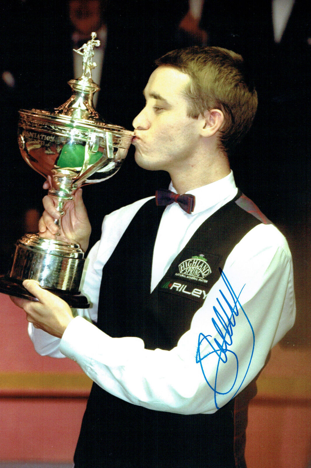 Stephen HENDRY GENUINE SIGNED Autograph 12x8 Photo Poster painting AFTAL COA UK Snooker Champion